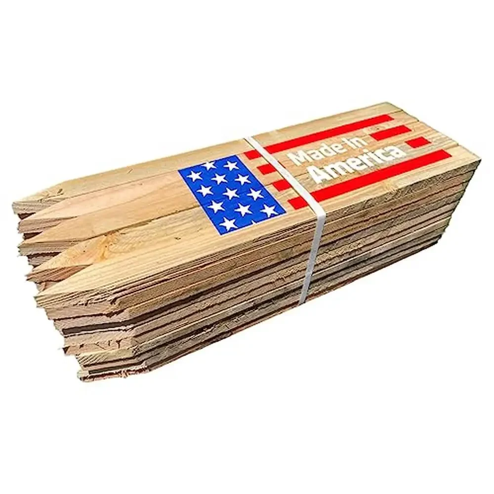 24" Wooden Construction Stakes &ndash; Durable Grading & Surveying Wood Stakes Concrete Forms Gardening & Landscaping Made in USA