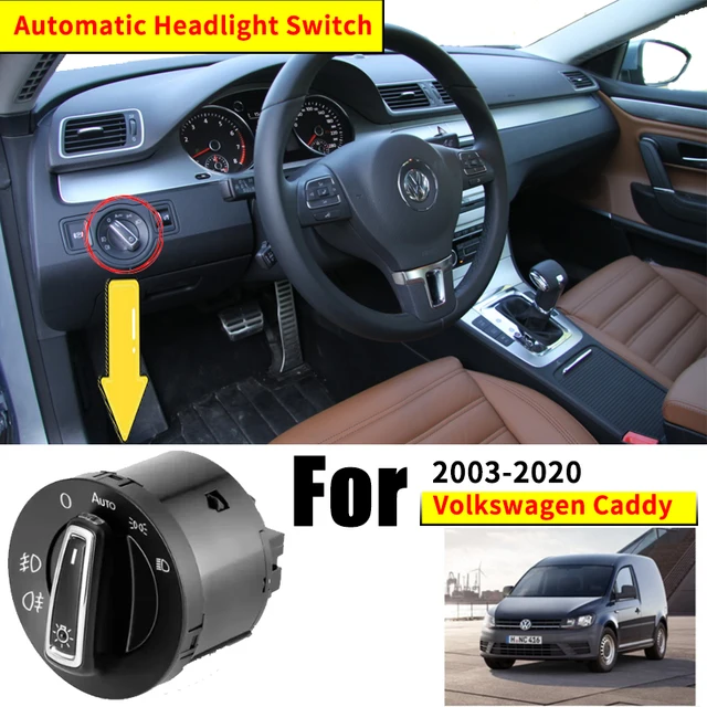 LED Automatic Headlight Switch Fog Light Button Sensor For VW Golf Jetta 5  MK6 Polo Touran Compatible With For Passat For Tiguan For Caddy 車のヘッドランプヘッドライトフォグラ