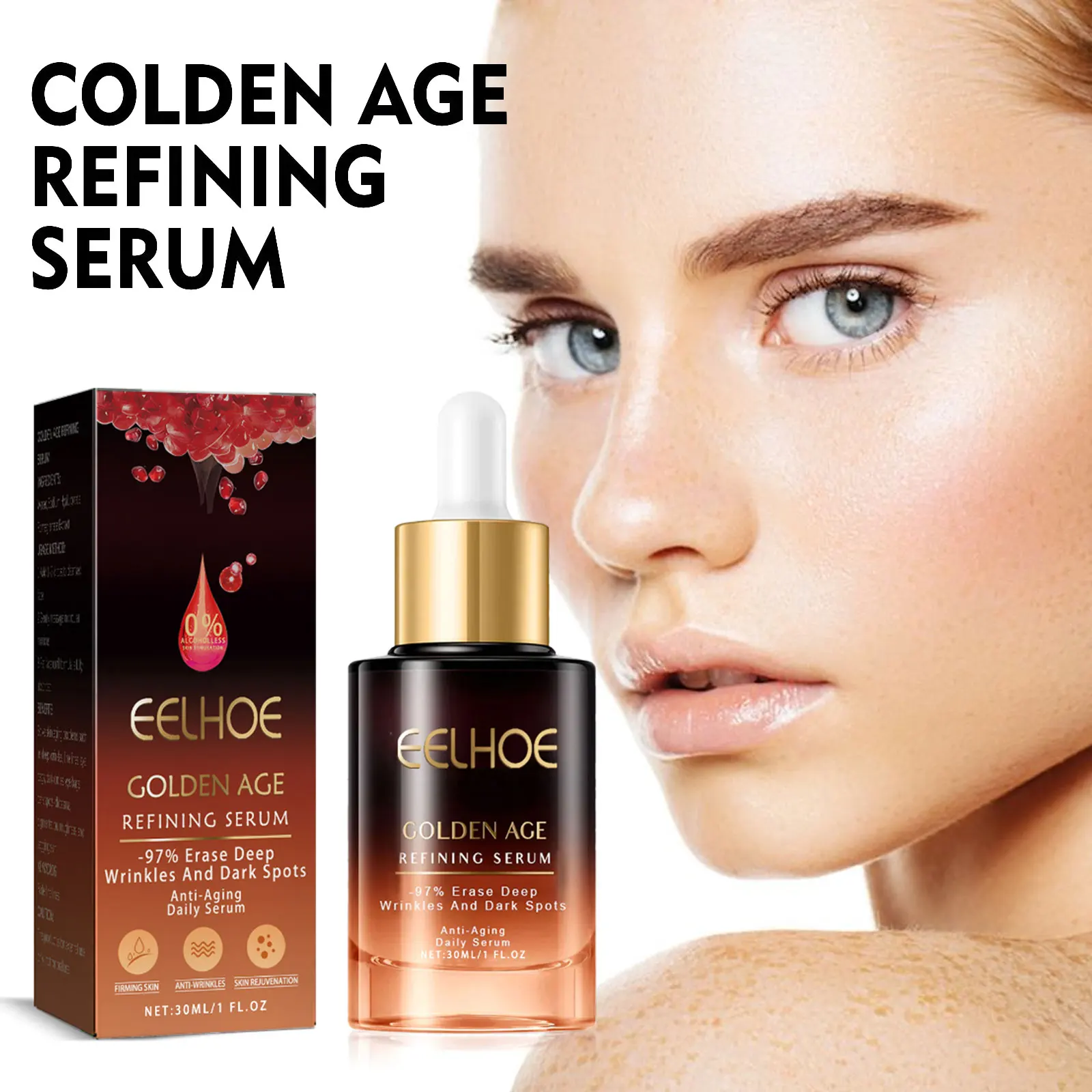 Refining Face Essence Fade Fine Lines Hydrating Moisturizing Lifting Firming Skin Nourish Whitening Shrink Pores Face Care Serum 6