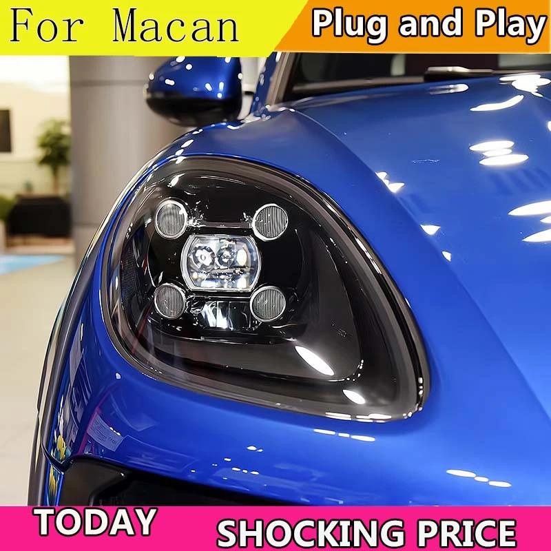 Car Styling For Porsche Macan Headlight 20142017 LED DRL Turn Signal High Beam Projector Lens