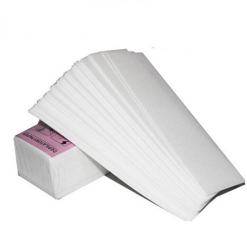 100pcs Removal Nonwoven Body Cloth Hair Remove Wax Paper Rolls High Quality Hair Removal Epilator Wax Strips for Hair Removal 6