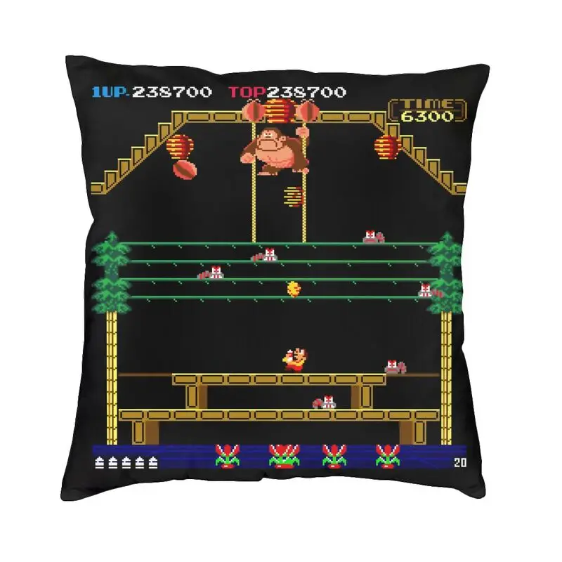 

Аркадная игра Donkey Kong коллаж Подушка Чехол 40x40 см Декор для дома роскошная наволочка квадратная Подушка Чехол