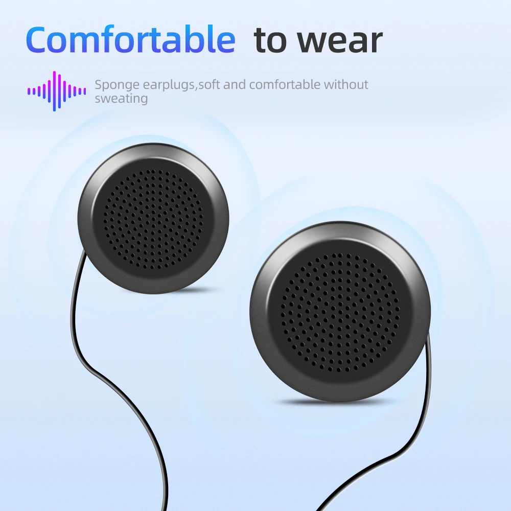 Motorcycle Helmet Headset Velev Bluetooth 5.0 Stereo Moto Universal Wireless Handsfree Call With 250mHA