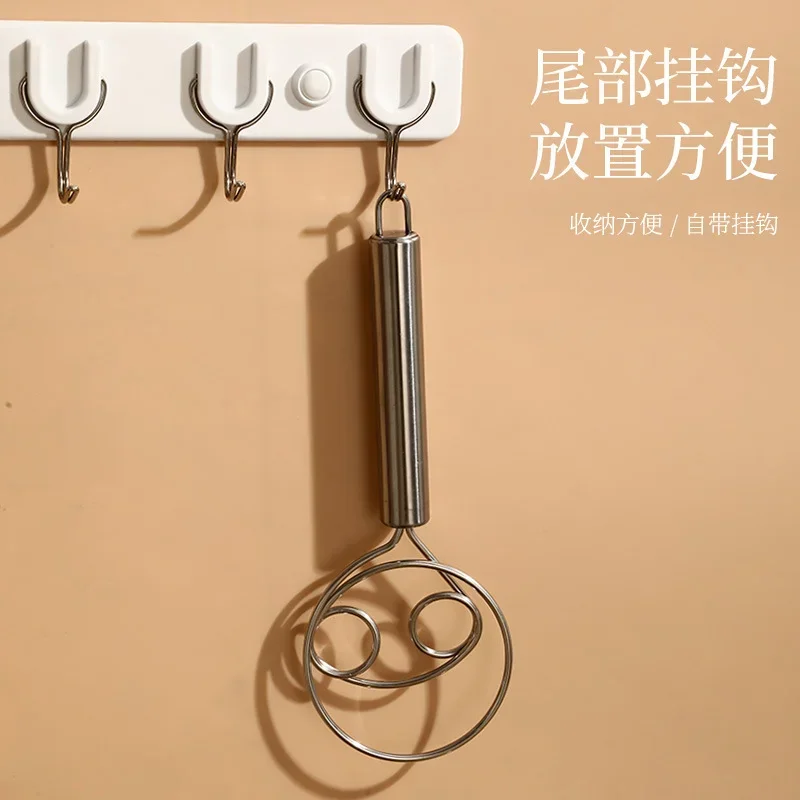 Stainless Steel Double Eye Coil Mixer Baking Tool Egg Beater Manual Dough Powder Mixer Kitchen Whisk Cooking Accessories Gadgets