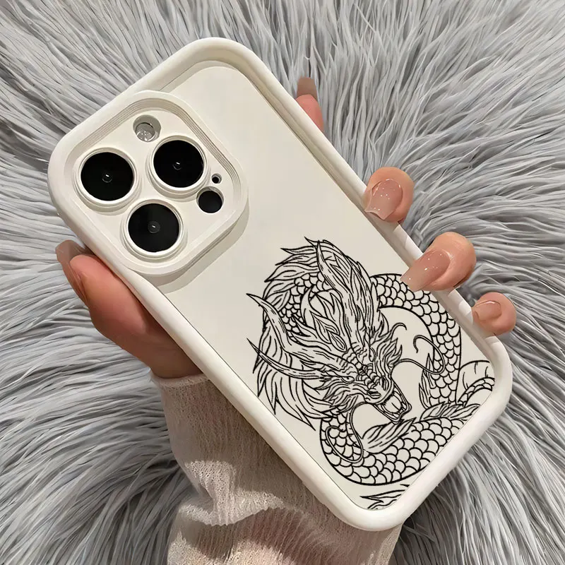 Shockproof Silicone Soft Chinese Dragon Phone Case