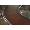 Signature Design by Ashley Glambrey Old World 45" Round Glass Top Dining Table, Brown 4