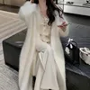 2025 New Sable Mink Cashmere Cardigan Women's Fluffy Sweater Medium Length Loose Knitted Coat JZ206 1