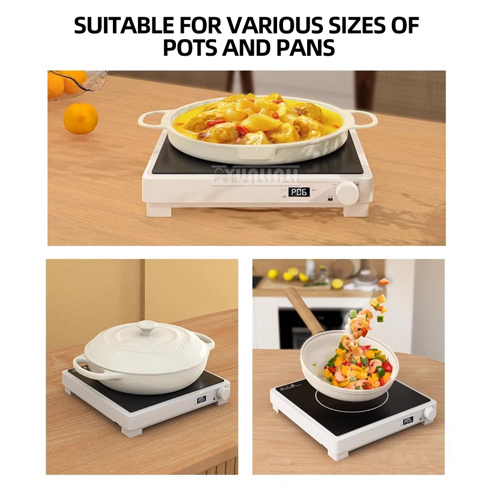 2000W Electric Ceramic Stove Portable Infrare Heating Furnace Multifunction Tea Boiling Stove 5