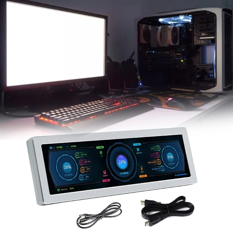 

Desktop Computer 8.8 Inch Side Monitor IPS Screen HDMIcompatible 480×1920