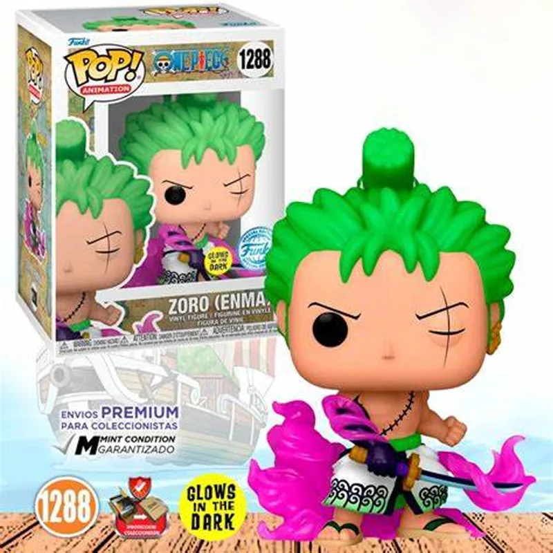 Funko POP One Piece - Roronoa Zoro with Enma GITD #1288 SE w/ Protector