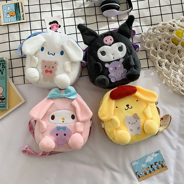 Sanrio My Melody kuromi Yulin dog Anime Kawaii Plush Bag Shoulder Bags Hand bag Messenger Handbags Backpackgirl Birthday Gifts 1