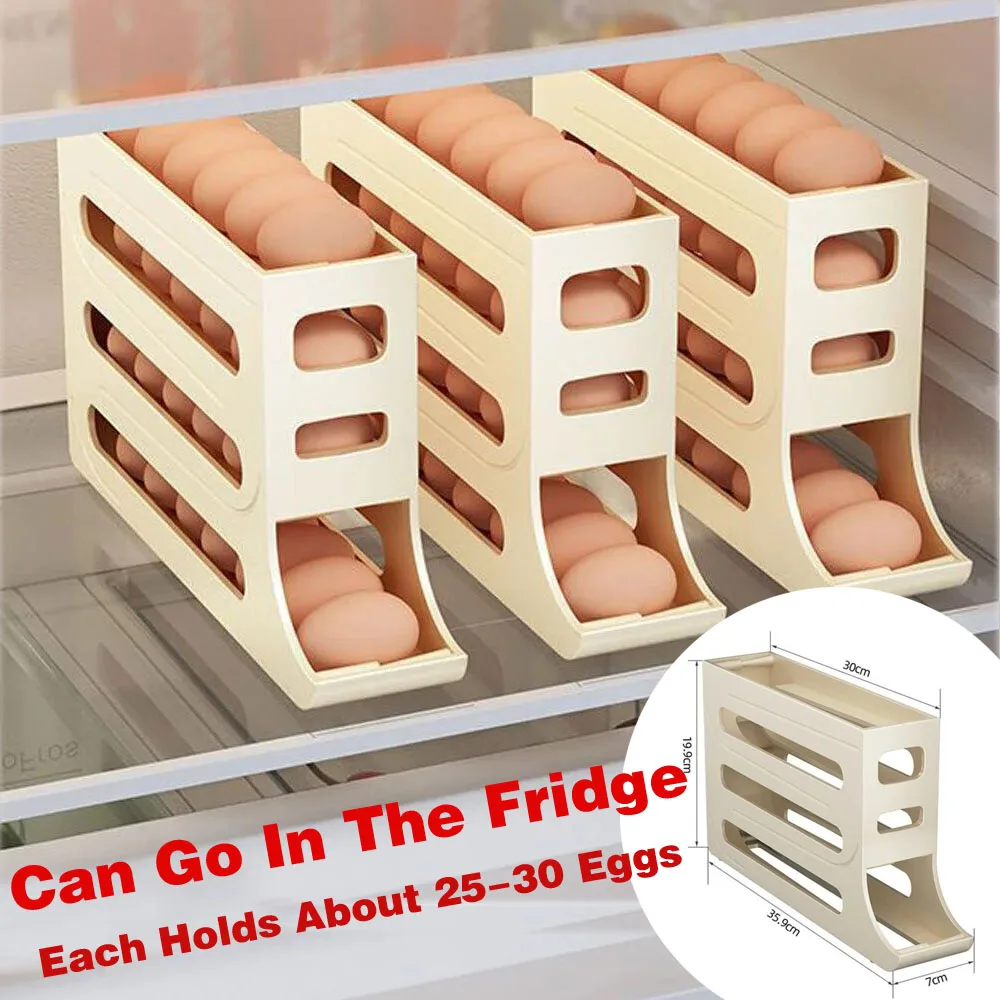 

Refrigerator Egg Storage Box Kitchen Eggs Box Holder Large Capacity Dedicated Eggs Large Capacity Egg Rolling Storage Boxs