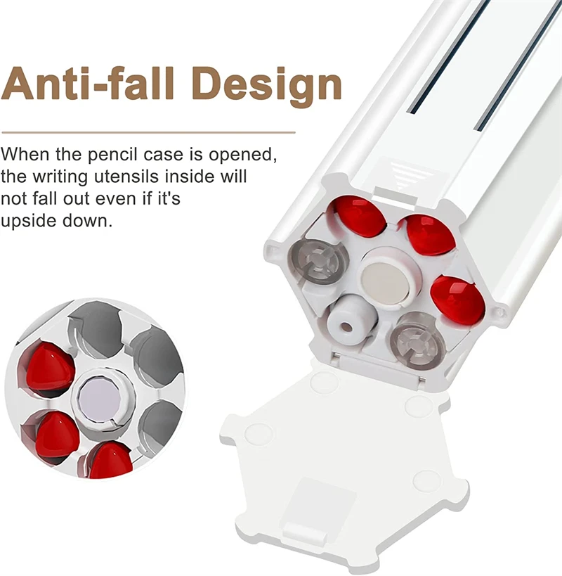 다기능 독특한 푸시 슬라이더 연필 홀더 연필 상자, 휴대용 연필 케이스 세트, 연필 젤 펜 샤프너 지우개 눈금자