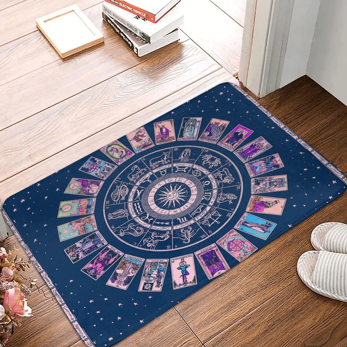 Pastel Goth Zodiac, Astrologia Chart & The Major Arcana Tarot Rug Carpet Home Baby Mat