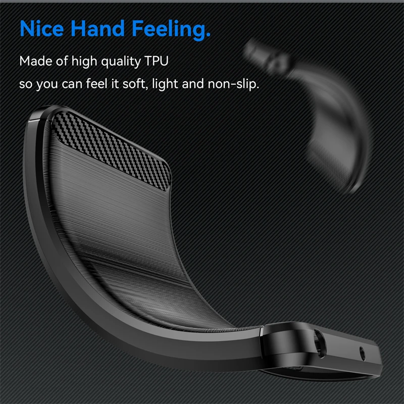 Silicone Carbon Fiber Back Cover