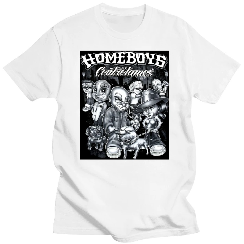 thumbnail image 1 of CAMISETA URBANA CONTROLAMOS BULLDOG PITBULL LOWRIDER GANGSTER HOMEBOYS, 1 of 4