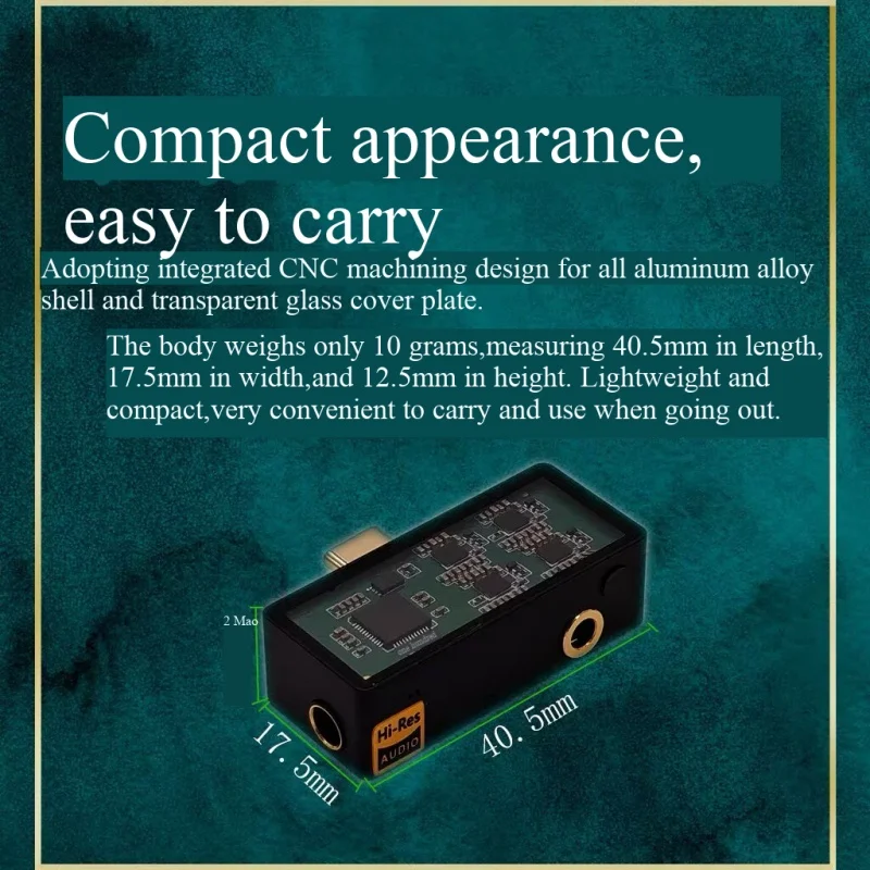 업그레이드된 디코더 앰프 쿼드 코어 DAC 43198 칩 Type-C-잭 3.5mm 4.4mm HIFI 소형 테일 오디오 어댑터 헤드폰 커넥터