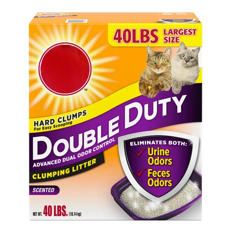 

Кошачий наполнитель двойного назначения, усовершенствованный кошачий наполнитель с контролем запаха, ароматизированный, 40 фунтов