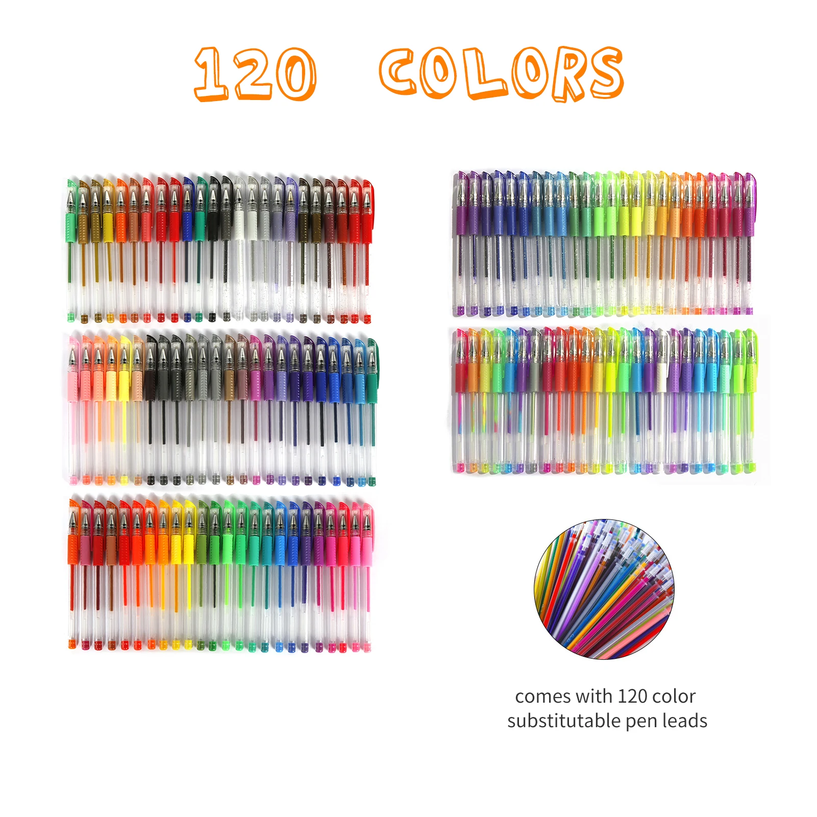 PHCOZY 10 PCS Penne Gel Colorate per Scuola e Cancelleria Penna a Sfera per Disegno Scrittura Graffiti Schizzi e Decorazione di Diari e Libri