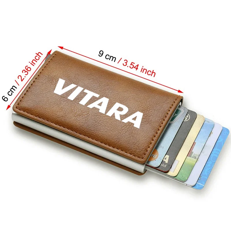 남성용 RFID 신용카드 홀더 가죽 지갑, 은행 카드 홀더, 스즈키 비타라 2000-2023 용, 자동차 인테리어 액세서리
