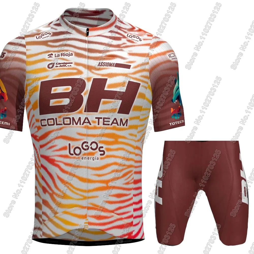 BH Coloma Team Cycling Esapna Jersey Set Mens Brown Clothing Road Bike Suit Mountain Bicycle Shirt Bib Shorts MTB Maillot