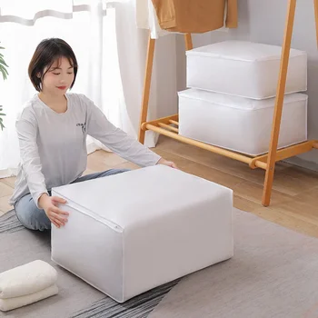 PEVA 방수 및 방진 접이식 이불 정리 수납 가방, 집 의류 담요