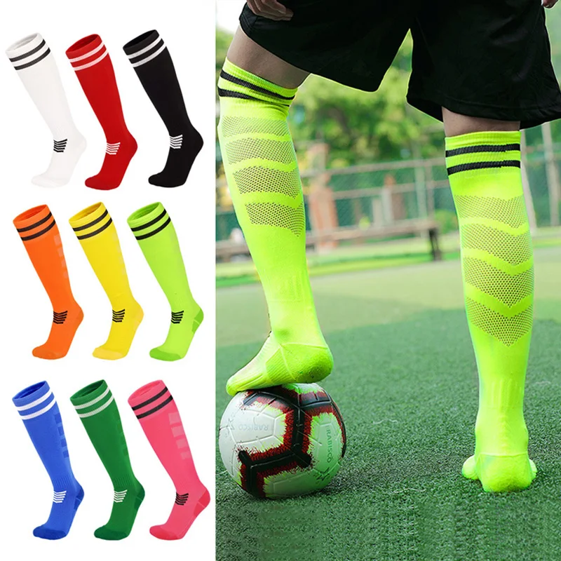 Breathable Knee-High Soccer Socks – Towel Bottom Long Training Football Socks for Kids, Youth & Adults 1