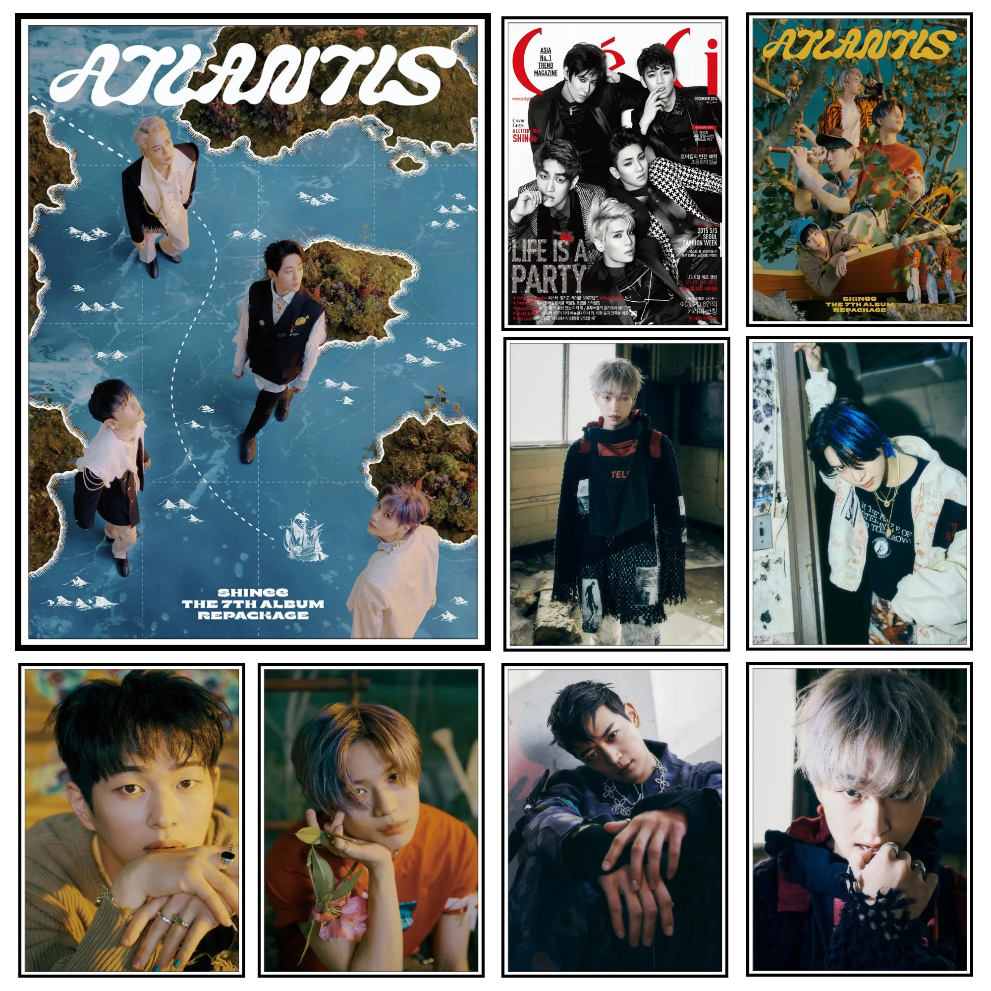 Kpop Shinee Poster Art Printing Fashion Home Art Decor Idol Album Poster Wall Art Home Decor
