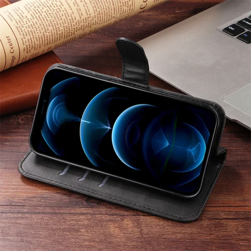 Universal Zipper Wallet Phone Cover with Card Slot and Stand Feature