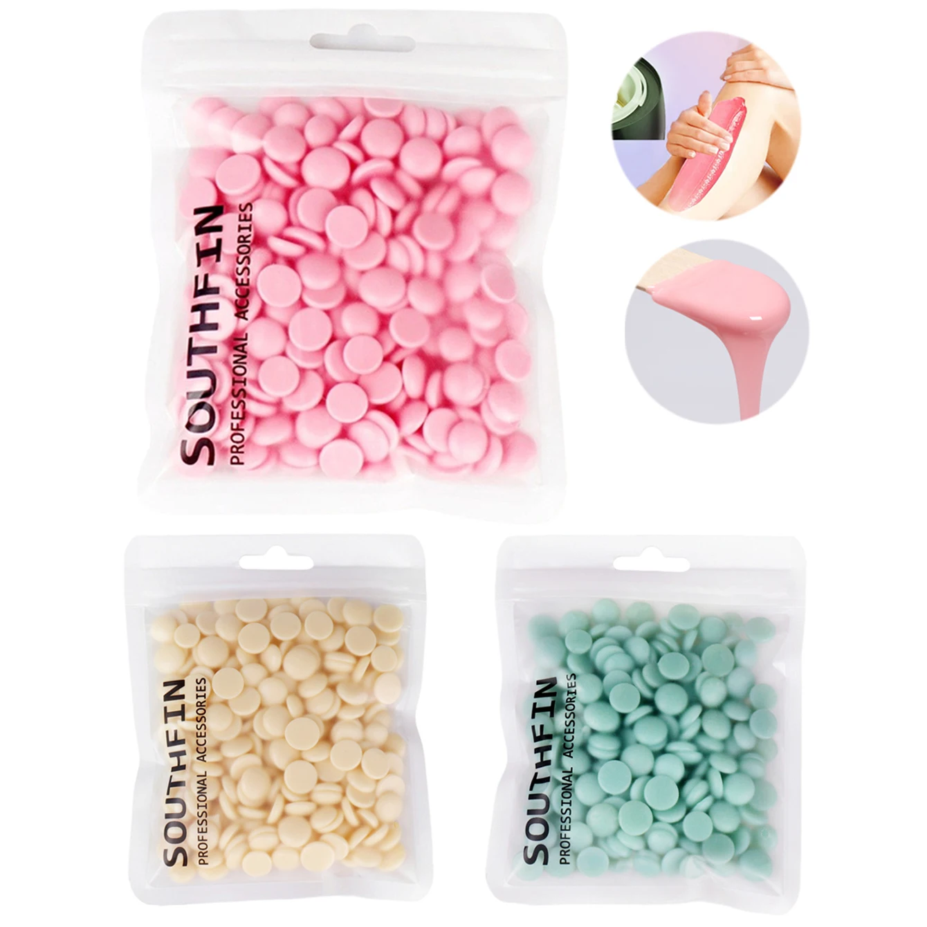 50g Depilated Wax Beans Waxing Tea Tree Rose Cream Arms Legs Underarms Hair Removal For Men Women