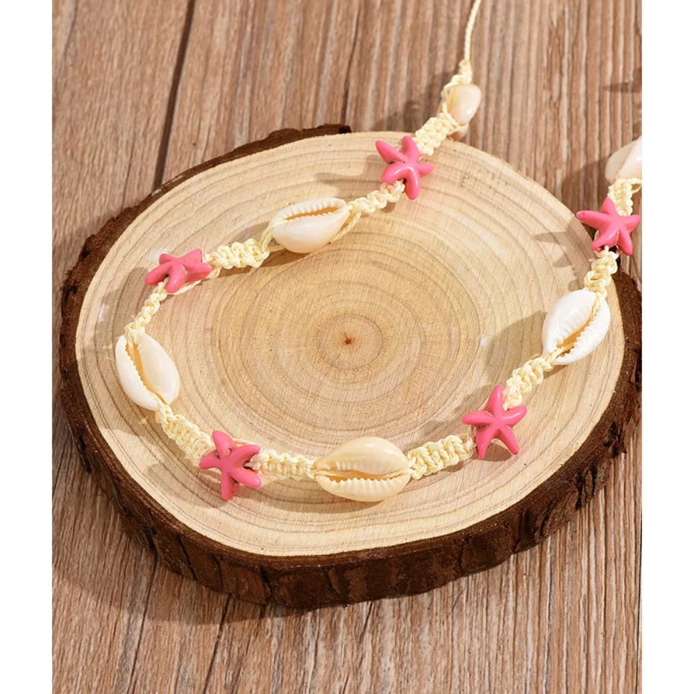 Pink Shell Necklace with Starfish for Women