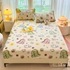 Soft Warm Milk Velvet Plush Fitted Sheet Elastic Mattress Cover Winter Snowflake Fleece Bed Linen Winter Couple Customized size 2