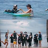 UPF50+ Beach Surf Bucket Hat Mesh Breathable Sun Hat Men Women Outdoor Fishing Cap Chin Adjustable Cap Water Sport Cap Sombrero 3