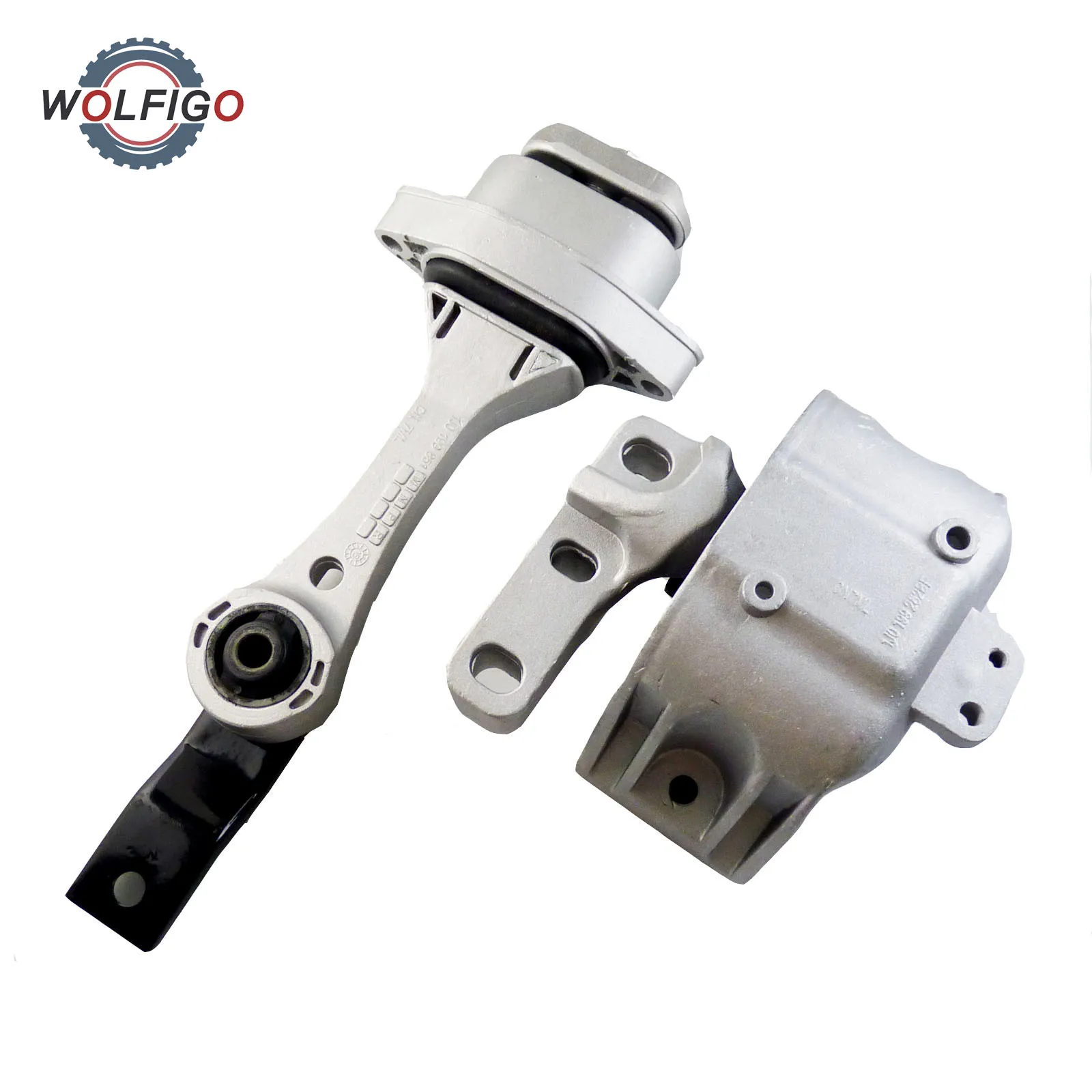 WOLFIGO Front Rear Right Engine Motor Mount Set 1J0199262 1J0199851N EM-9092 for VW Beetle Golf Jetta