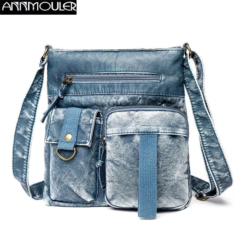 Annmouler Women's Bag 2022 Trend New Fashion Shoulder Bag Pu Soft Leather Crossbody Bag Multi