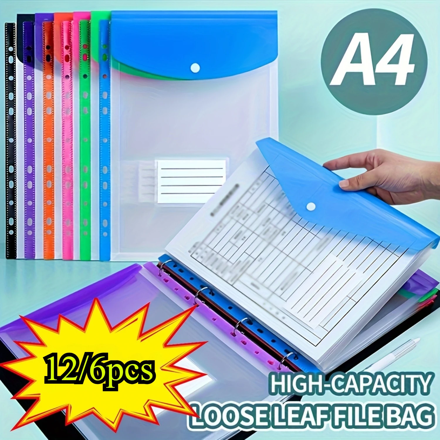 A4 Expanding File Folders with 11 Ring Binder Pockets