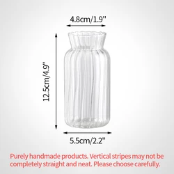 Elegant Transparent Glass Vase for Aesthetic Floral Arrangements and Home Decor (S25)
