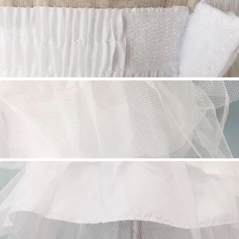 White Black Short Skirt Support Boneless Soft Gauze Glass Gauze Paired with Lolita/jk Uniform Daily Puffy Skirt