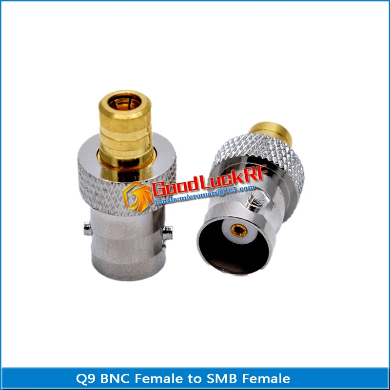 

High-quality Q9 BNC Female to SMB Female Plug Nickel Plated Straight Coaxial RF connector Adapter BRASS
