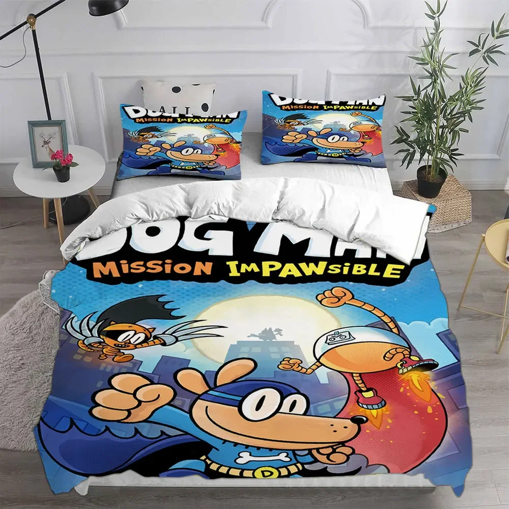 Dog Man (2025) Bedding Sets Quilt Bed Cover Comforter Duvet Cover Pillow Case 2-3 Pieces Sets Teenagers Children's Gifts