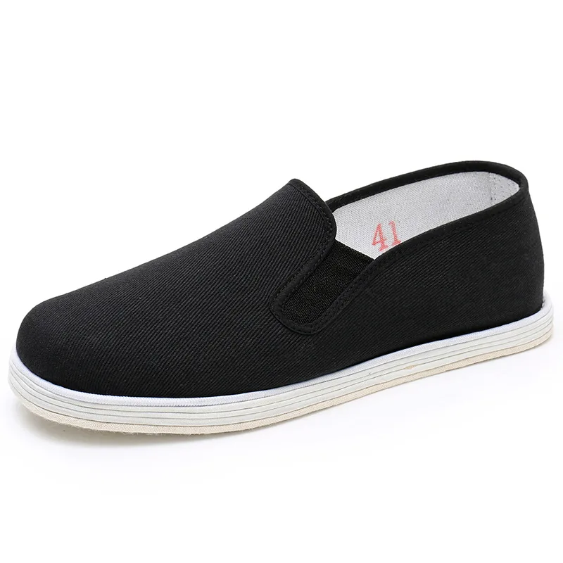 Black multi-layer cotton sole manual Shaolin Monk Wushu Training Shoes Tai Chi Martial arts cloth Shoes Kung fu Sports Sneakers 3
