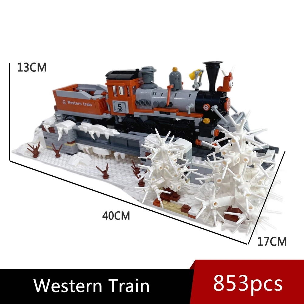 

Western Train Model MOC 20th Century Industrial Revolution Series Building Blocks Toys City Bricks Retro Compatible With LEGO