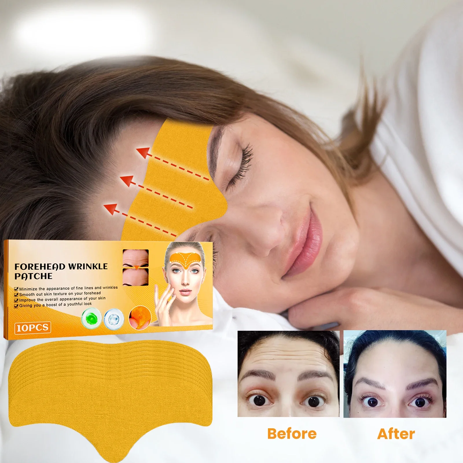

Anti-wrinkle Forehead Line Removal Gel Patch Firming Mask Frown Lines Face Skin Care Treatment Stickers Anti-aging