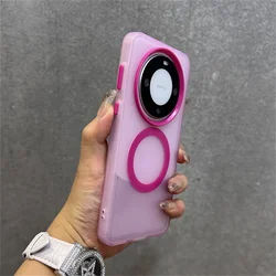 Coque magnétique en couleur candy mat et transparente, anti-choc