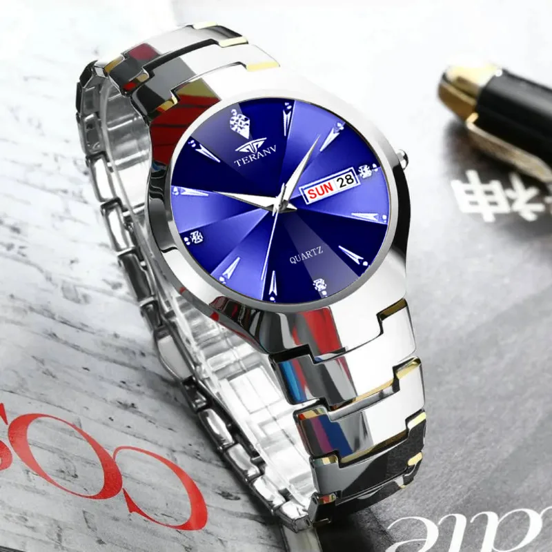 Ladies watch, niche simple double calendar high-value quartz watch