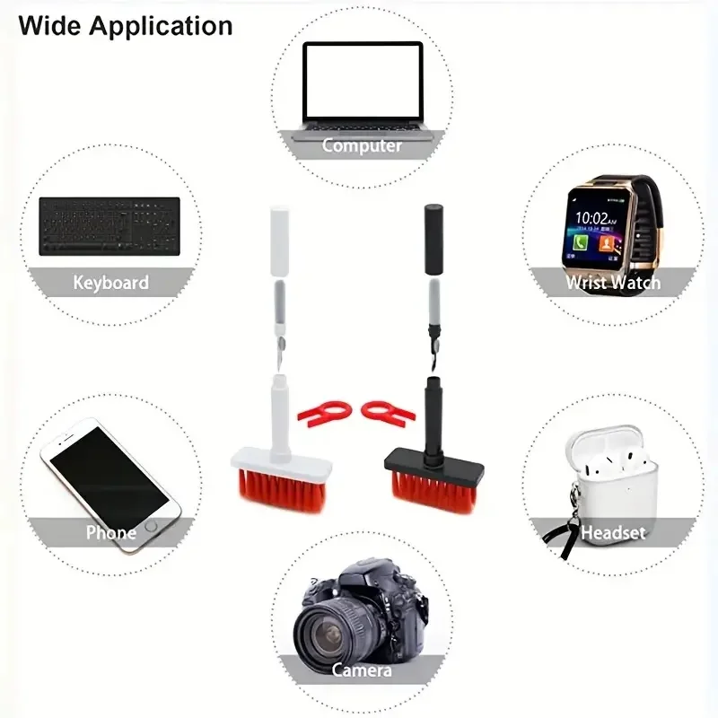 5-in-1 Computer Keyboard Cleaner Brush Kit Earphone Cleaning Pen For Headset Keyboard Cleaning Tools Cleaner Keycap Puller Kit