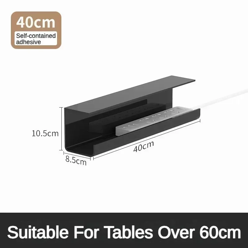 Under Table Cable Organizer Under Desk Cable Tray Wire Organizer No Trace Widened Design Protection Tray for Various Tables
