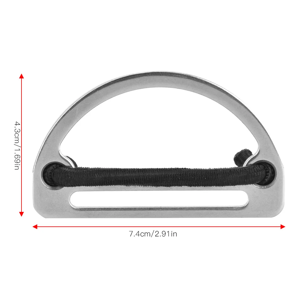 Premium 316 Stainless Steel D-Ring Belt Buckle & Webbing Strap Keeper