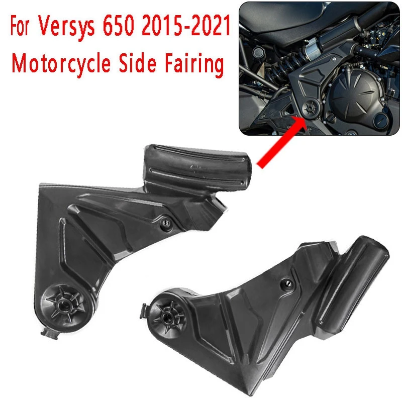 

Motorcycle Side Fairing Front Side Trim Frame Body Cover Engine Panel For Kawasaki Versys 650 2015-2021