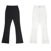 High Waist Slim Boot Cut Pant Women Spring Summer Black White Workwear Office Ladies Elegant Casual Korean Cropped Pants 2022 5